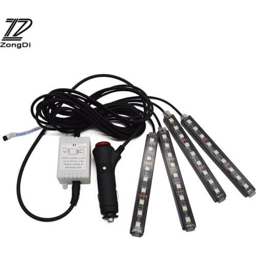 ZD 7color Car Stying Decorative Lamp LED Lights Strip For Renault Megane 2 3 Duster VW Touran Passat B6 Golf 7 T5 T4 Fiat 500