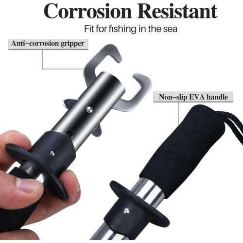 Stainless Steel Fish Lip Gripper Grabber Non-slip Trigger Fish Tackle Holder