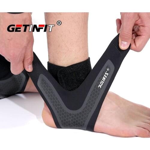 Getinfit Ankle Support Brace Ankle Gym Protection Strap Running Sports Guard Foot Bandage Elastic Black Fitness Unisex Gear