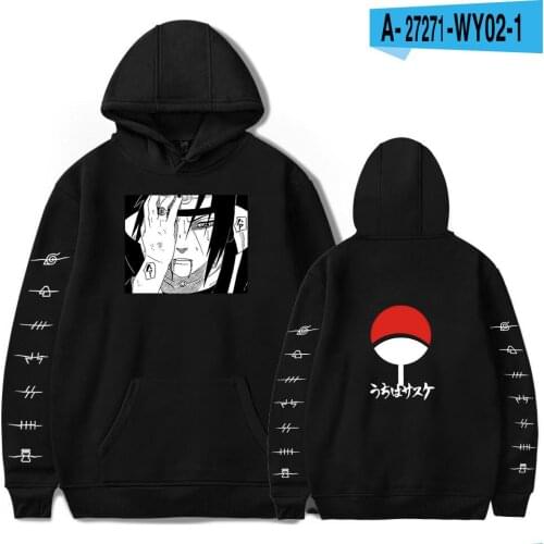 Hot Sale Cartoon Sasuke/Kakashi Hoodies Sweatshirt Boy/girls Streetwear Anime Hoodie Men/womens Fashion Noruto Coats Oversized