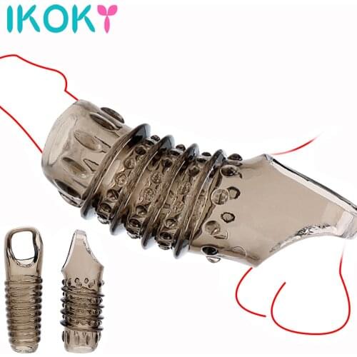 IKOKY Penis Ring Reusable Silicone Cock Ring Penis Enlargement Delayed Ejaculation Sex Toys For Men