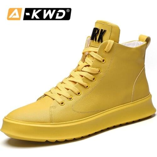 Fashion Shoes 2019 Light Breath Shoes Men Leather Mannen Schoenen 3-Color Mens Casual Shoes Hot Sale High-top Flat Sneakers Men