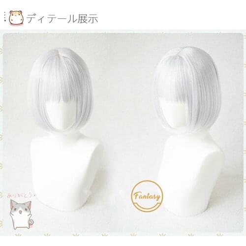Game Azur Lane Cosplay Short Heat Resistant Synthetic Hair Halloween Party + Free Wig Cap