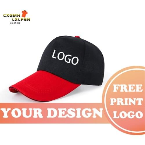 Summer leisure sports baseball cap unisex custom logo fashion color matching hat diy brand text