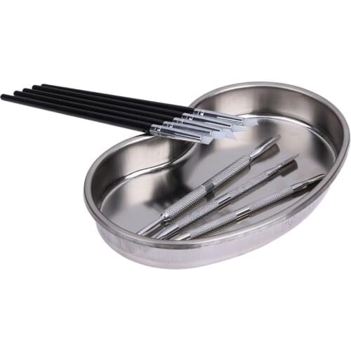 Dental Stainless Steel Medical Tools Storage Tray Dish Nail Tattoo Medical Device Supplies Storage Case Kitchen Tools
