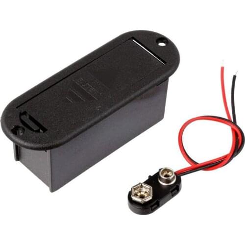 Top Deals 9V Battery Holder Case for Active Guitar Bass Pickup