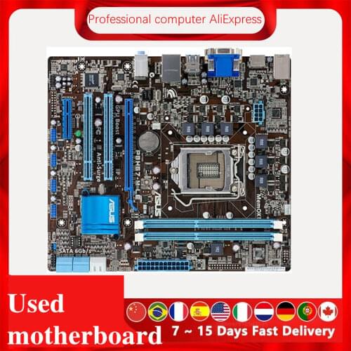 For ASUS P8H67-M LE Computer Motherboard LGA 1155 DDR3 For Intel H67 P8H67 Desktop Mainboard SATA II PCI-E X16 Used