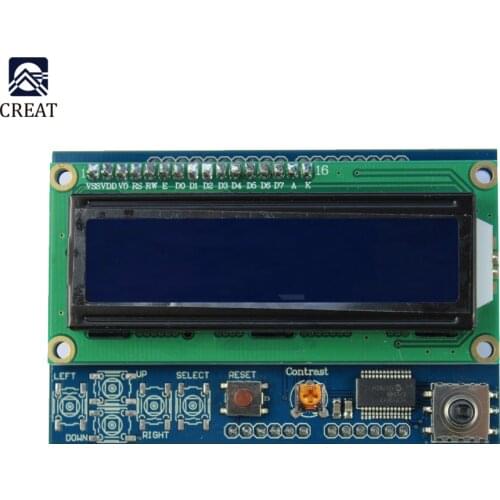 MCP23017 5 Keypad Expansiion Board 1602 LCD Shiled IIC I2C Interface LCD Display Module for Arduino