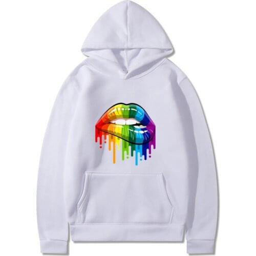 Fashion Men Women Hip Hop Red Lip Sweatshirts Long Sleeve Hooded 2021 New Vintage Creativity Lips Pullovers Hoodies Male Clothes