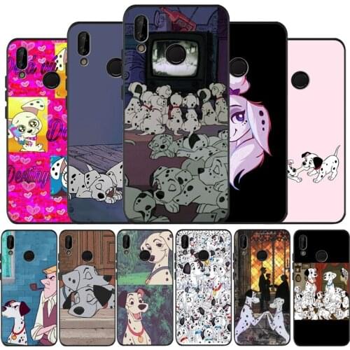 101 dogs Soft Silicone black Phone Case For Huawei P9 P10 P20 P30 P40 lite P20 P30 P40 pro Y9 Y6 P smart 2019