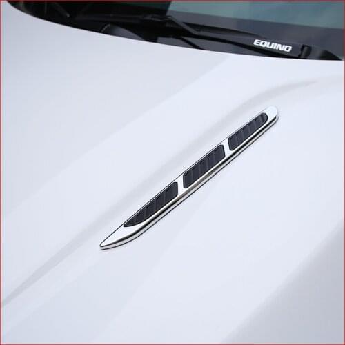 2Pcs/Set Car Chrome Side Emblem Decoration Trim Sticker Hood Inlet Stickers For Chevrolet Equinox for cruze for Koleos for Kuga