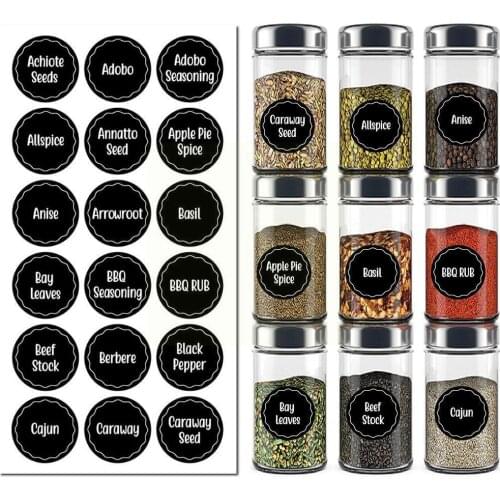 Label Stickers Kitchen Classification Food Storage Container Stickers Jam Label Self-adhesive Pantry Labels Bottle Spice R5Y3