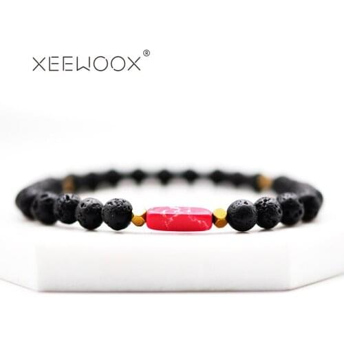 News 7 Chakra Bracelet Men Black Lava Healing Balance Beads Reiki Buddha Prayer Natural Stone Yoga Bracelet For Women