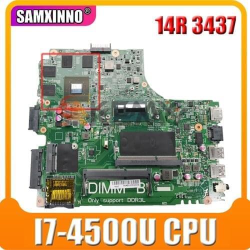 Original Laptop motherboard For DELL Inspiron 14R 3437 5437 I7-4500U SR16Z Mainboard CN-01C6NT 01C6NT 12307-2 N14P-GT-A2
