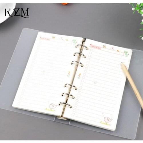 Transparent 6 Holes Ring Binder B5/a567 Pp Notebook Planner PP Cover Accessory Office School Supplies Stationery retail