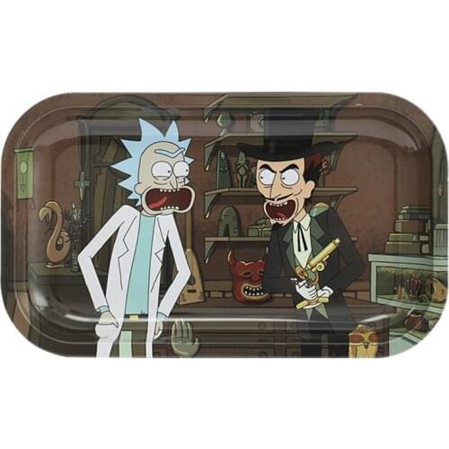 Tobacco Rolling Tray Stainless Steel Square Cartoon 27*16cm Smoke Accesoires Portable Gift for Boyfriend Gadgets for Men