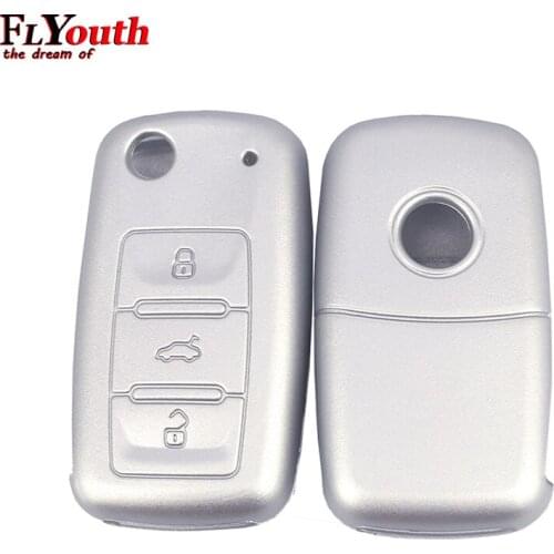 Hot Silicone Car Key Cover Case Shell Fob For Volkswagen Golf Bora POLO Passat For Skoda Octavia A5 Fabia For SEAT Ibiza Leon
