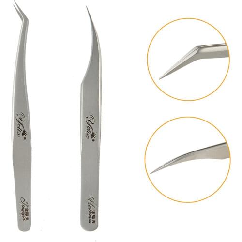Yelix Eyelash Extension Tweezers Volume Lash Tweezers Eyelash Tweezers Pincet Professional Hyperfine High Precision
