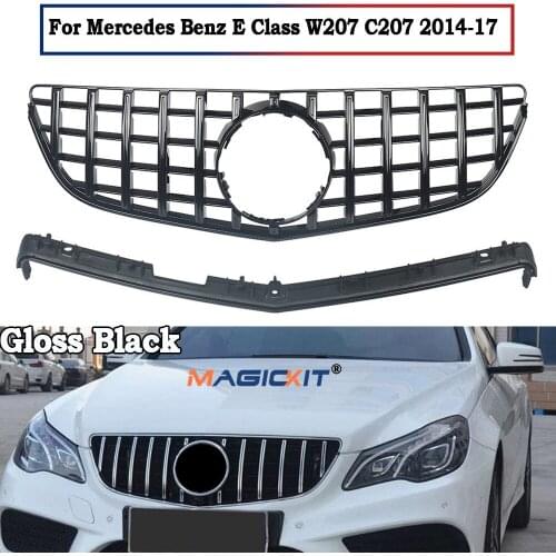 MagicKit BLACK EDITION GT FRONT GRILL GRILLE FOR MERCEDES E CLASS W207 C207 COUPE 13-17