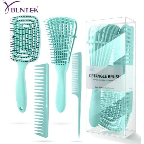 YBLNTEK Detangling Hair Hrush Hair Comb Set Detangler Hairbrush for Curly Hair Barber Accessories Hair Care Styling Tools