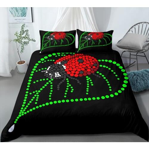 New Insect Printed Down Quilt Cover Cartoon Ladybug Bee Scorpion Double Queen Quilt Cover Quilt Cover Bedding