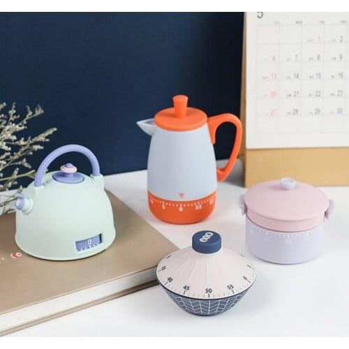 ABS Mechanical Timer Kitchen Timer Manual Cooking Learning Timers Alarm Clock Snap Countdown Timer 60 Minutes Cooking Dial