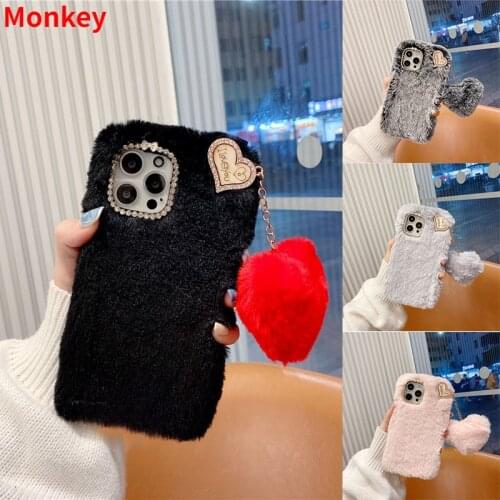 Warm Fluffy Plush Fur Soft Case For OPPO Realme 8 7 6 5 Pro 5I C21 C15 C12 C11 C3 X7 X3 X2 XT GT A3S A5S Protection Phone Covers