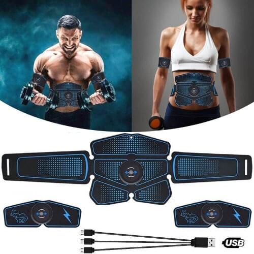 USB Abdomen Muscle Trainer Stimulator EMS Muscles Electrostimulator Toner Gym Wireless Vibration Body Slimming Fitness Equipment