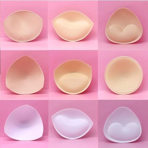 8pcs/4pair Sponge Bra Pads for Bikini Swimsuit Breast Push Up Pad Removeable Breast Enhancer Chest Cup Pad Intimates Accessories