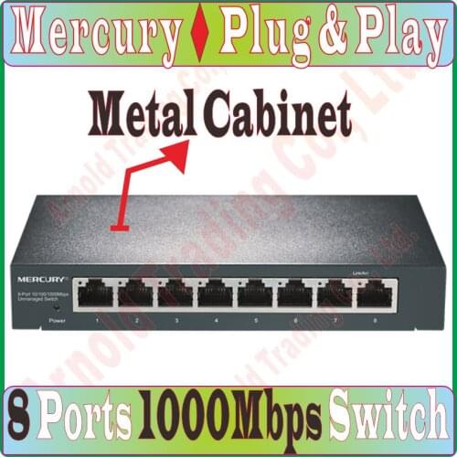 Replace Tenda TEG1008D, 8 Port 10/100/1000Mbps Gigabit Ethernet Network Switch 16Gbps Bandwidth, 4KV lightning Protect Plug&Play