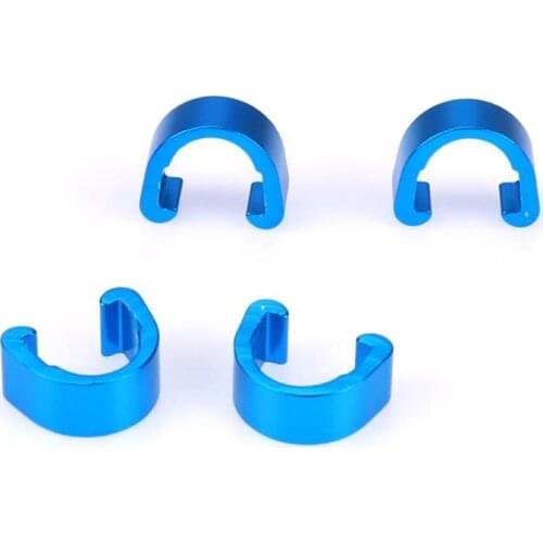 10pcs/set Bike Aluminum Brake Cable Fixed Clamp Conversion MTB Bicycle C-Clips Buckle Hose Brake Gear Cable Housing Guide