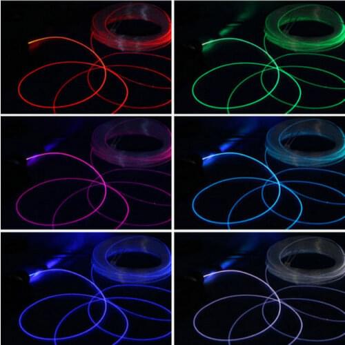 20M Car Home DIY LED Lighting PMMA Side Glow Fiber Optic Cable F/light engine driver curtain star ceiling decor-2.5MM(Diameter)