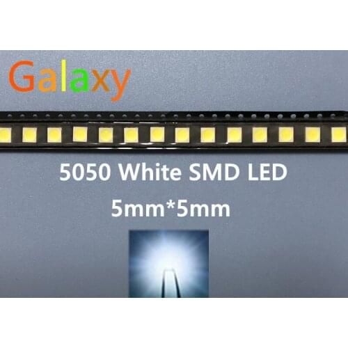 200PCS 5050 SMD LED Diodes smd 5050 White/Nature white led CCT:4000-4500k 0.2w-60MA 5050 NW