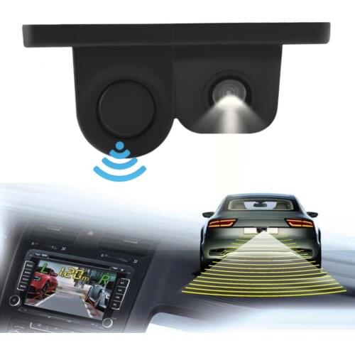 2in1 LCD Car SUV Reversing Parking Radar & Rear View Backup 120° Wide Angle Camera Kit Auto Rear View Camera