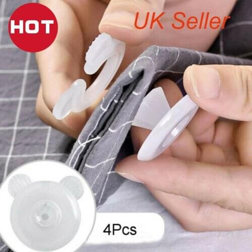 4Pcs/Set Quilt Holder Comforter Grippers Quilt Clip Plastic Duvet Transparent Bed Clips Fastener Holders Accessories