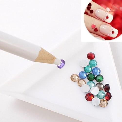 5Pcs/set Women Wooden Art Tips Nail Phone Picker Wax Pen Manicure Dotting Tools Easily Picking Up Rhinestone
