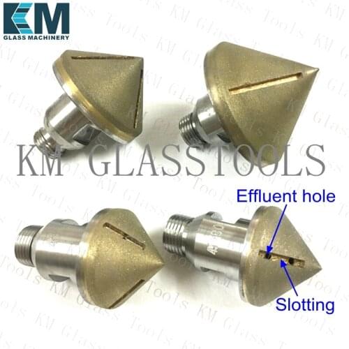Free Shipping! Slotting! Diameter 30mm-80mm,Standard 1/2'' GAS Diamond countersink complete cone for glass arrissing