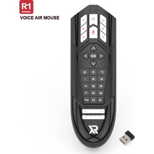 R1 Voice Remote Control 2.4G Wireless Smart Air Mouse Gyroscope IR Learning For X96 mini HK1 H96 MAX G30 Android TV Box