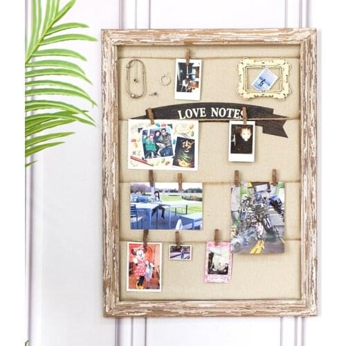 Wood Vintage Retro Wall Decor Photo Memo Clip