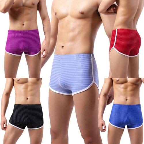 Mens Sexy Boxers Mesh Silk Underwear Comfortable Homewear Underpants Men Breathable Solid Color Boxer Shorts Cuecas Plus Size
