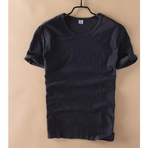 2020 Summer New 100% Cotton T-shirt Men O-Neck Solid Color Casual T Shirt Basic Tees Plus Size Short Sleeve Tops Y2517
