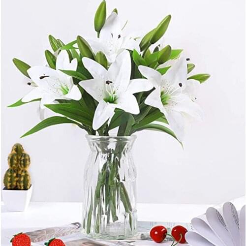 36*15cm Artificial Lilies Artificial Flowers Home Decoration Flowers Wedding Party Bouquet Decoration Flowers Garden Decoration