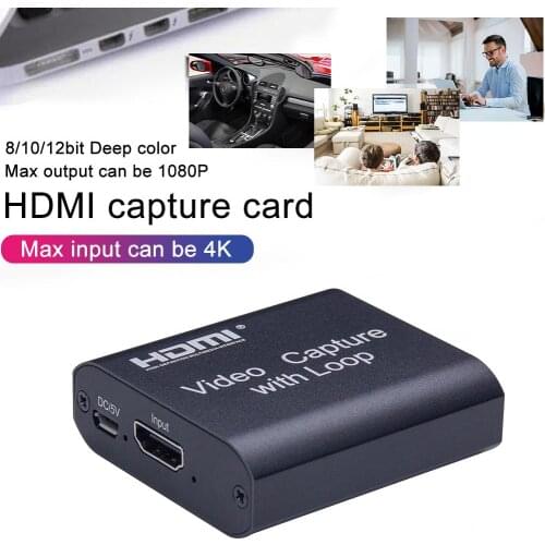 1080p HD Capture Card To USB 3.0 4K Video Capture Card Recorder Box Device For HD Camera Video Recording PC Live Streaming