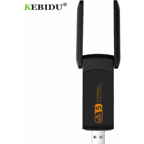 KEBIDU USB Wifi Adapter 1200mbps Dual Band Wi-Fi Dongle Computer Network Card Usb 3.0 Antenna 802.11ac/b/g/n 2.4GHz + 5.8GHz