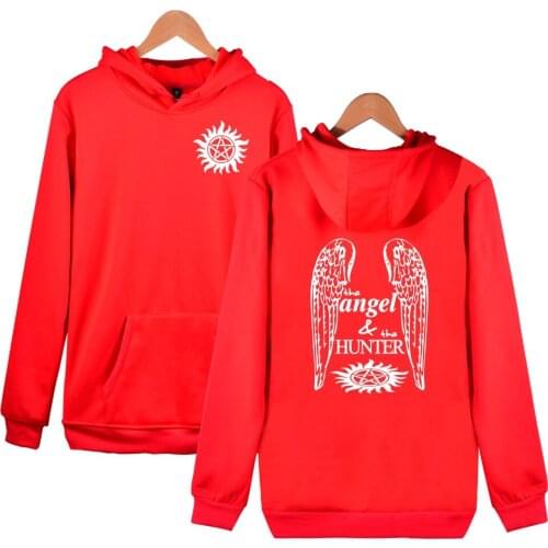 Classic Fashion Design Supernatural Angel And Hunter Hoodies Cotton Men/Women Sweatshirt Boys/girls Brand Fashion Sportswear