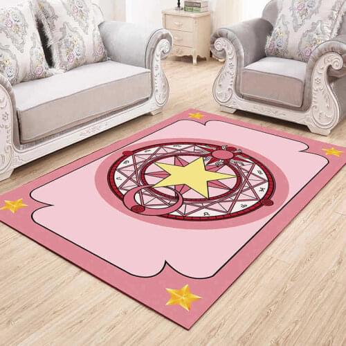 Card Captor Sakura Rug Floor Door Mat Carpet For Living Room Bedroom Vestibule TOILET Rugs Washable