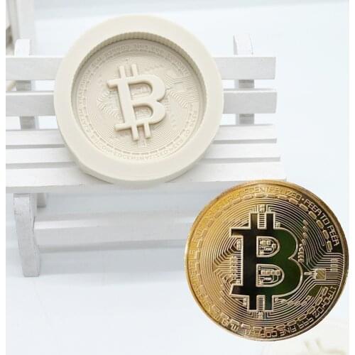 Luyou 1pcs Bitcoin lace silicone mold cake molds cake decorating tools fondant chocolate gumpaste mold FM1923