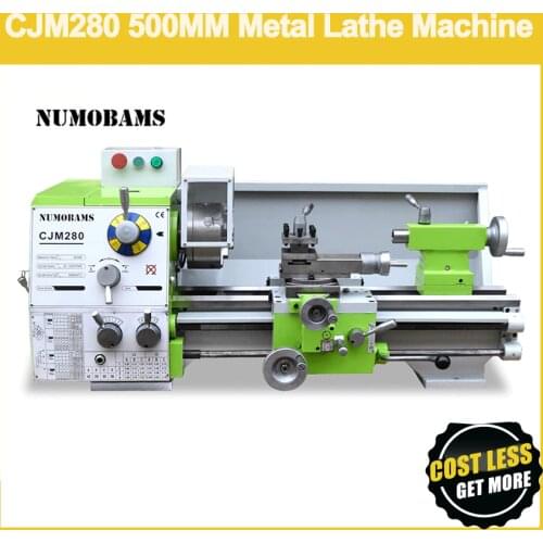 NUMOBAMS CJM280 750W Motor MT5 Spindle 280*500MM Thread Making Metal Lathe Machine