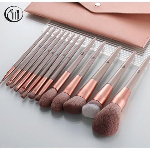 Kosmetyki Natural Makeup Brushes Set Comestic Beauty Tool Foundation Powder Blush Blending Eyeshadow Eyebrow Brush Professional