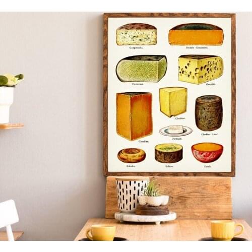 Kitchen Wall Decor Canvas Painting Dessert Cake Home Decoration Posters and Prints Wall Pictures for Restaurant No Frame